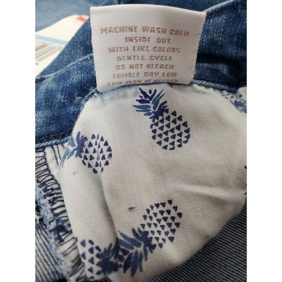 Tinseltown Denim Couture Junior's Distressed Raw Hem Denim Jean Mini Skirt Sz 5 - Picture 6 of 11